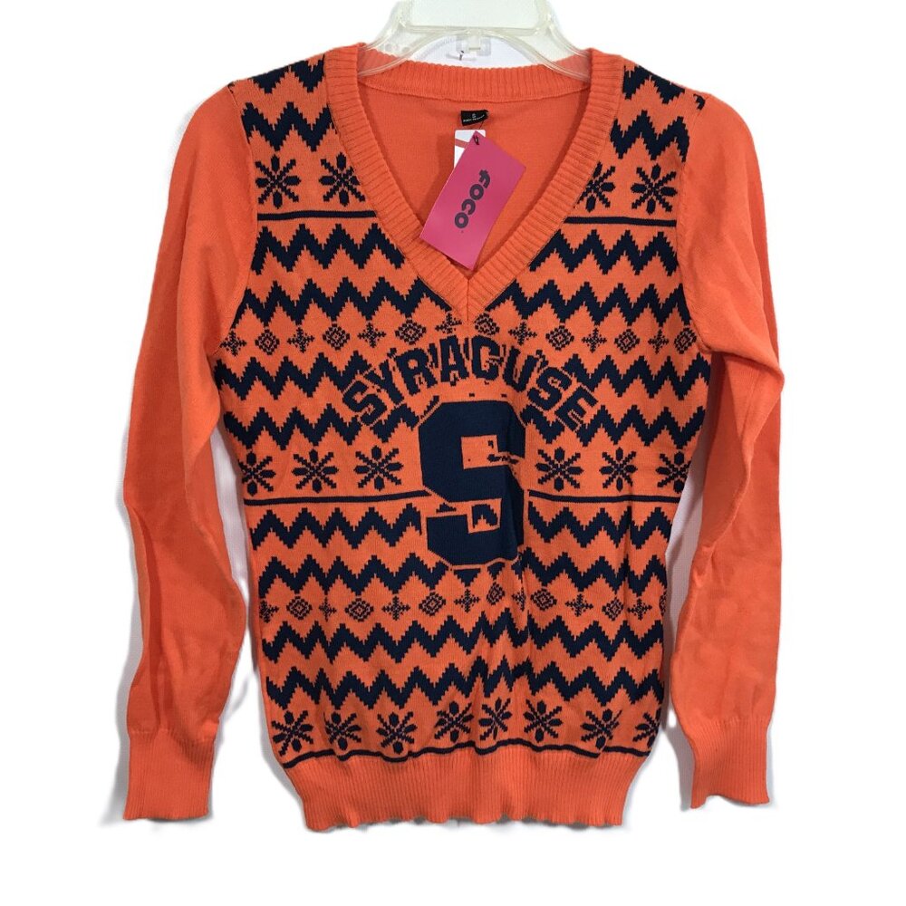 Syracuse Football V-Neck Sweater Women S